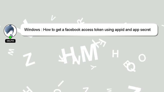Windows : How to get a facebook access token using appid and app secret without any login credentia смотреть онлайн
