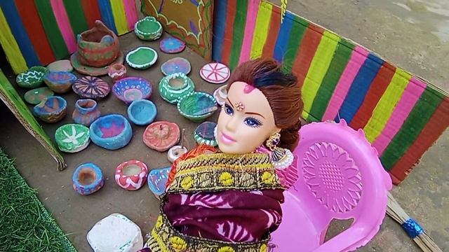 Barbie Doll All Day Routine In Indian Village/Laxmi Ki Kahani Part -116/Barbie Doll Bedtime Story смотреть онлайн