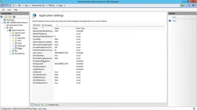 IIS application setting - Windows Server 2012 смотреть онлайн