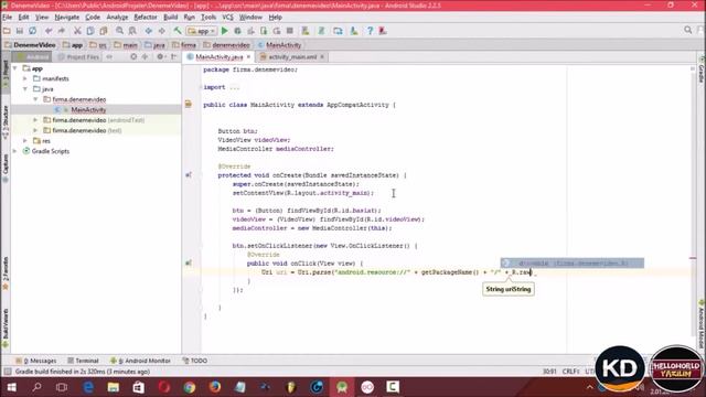 15-Android Studio - Videoview Kullanımı смотреть онлайн