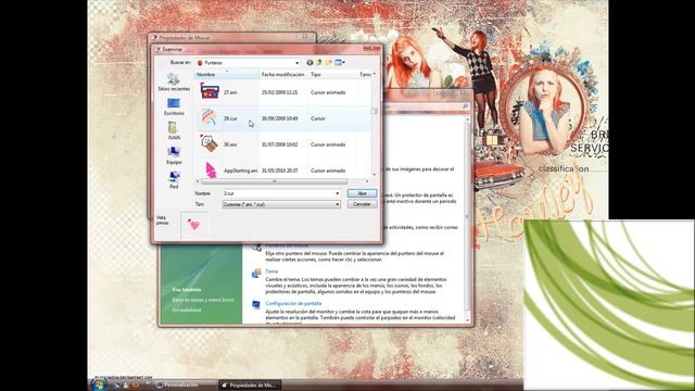 Como cambiar el puntero o cursor en Windows Vista :) смотреть онлайн
