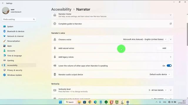 Windows 11 : How to turn on or off Narrator get image descriptions, page titles and popular links смотреть онлайн