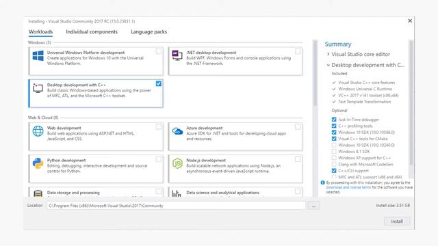 Visual Studio 2017 Launch Visual C++ and the Visual Studio Installer смотреть онлайн