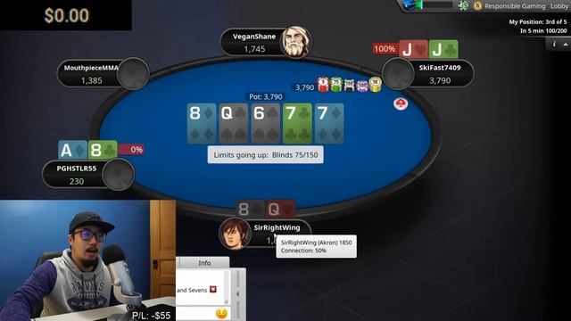 $1 Online Poker Sit and Go Highlights #1 (Poker Online Real Money) смотреть онлайн