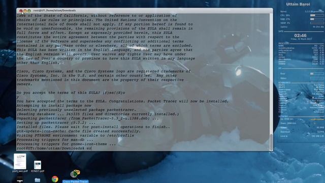 Install and uninstall PacketTracer in Ubuntu 12.04 смотреть онлайн