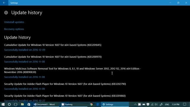 Windows 10 Cumulative update Avaiable December 9th 2016 KB3201845 смотреть онлайн