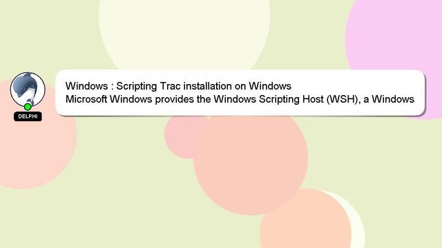 Windows : Scripting Trac installation on Windows смотреть онлайн