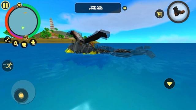 Rope Hero: Vice Town (Robot Swimming Underwater) | Games Kon | Android Gameplay смотреть онлайн