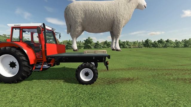 MINI TRACTOR OF COLORS ! TRANSPORTING TRACTORS LOADED WITH SHEEP TO THE SALE POINT BY TRUCK ! FS 22 смотреть онлайн