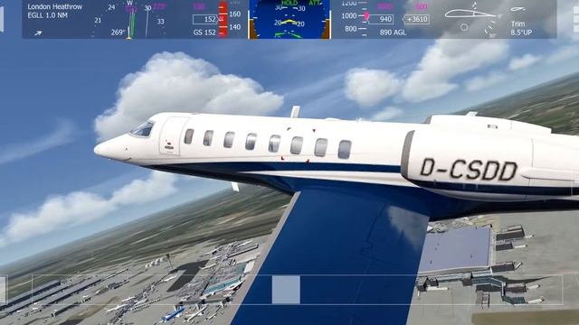 Learjet 45 go around due to too low to the ground in Aerofly FS 2022 #swiss001landing смотреть онлайн