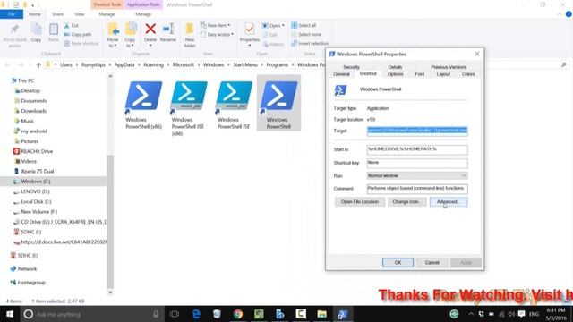 How to Always Run Powershell as Administrator in Windows 10 смотреть онлайн