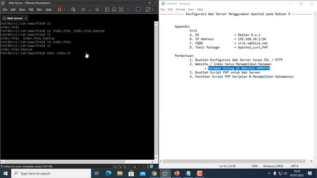 Konfigurasi Web Server Menggunakan Apache2 pada Debian 9 | Linux Environment смотреть онлайн