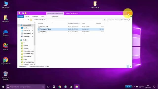 Barra de tareas 100% transparente en Windows 10 www.informaticovitoria.com смотреть онлайн