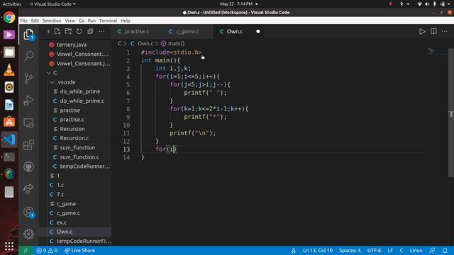 Make Rhombus in C смотреть онлайн