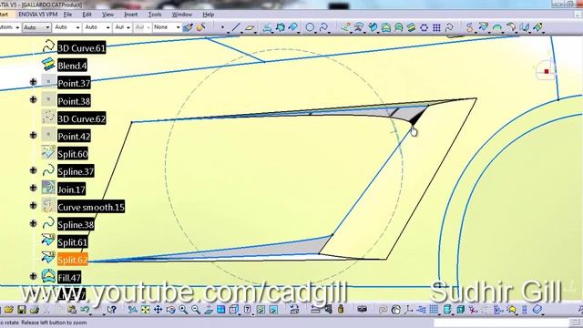 Video Tutorial on Modeling Lamborghini Gallardo in CATIA Part 41 смотреть онлайн