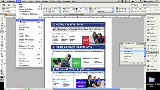 08 Quality Checking, Packaging & Saving in InDesign CS6 смотреть онлайн