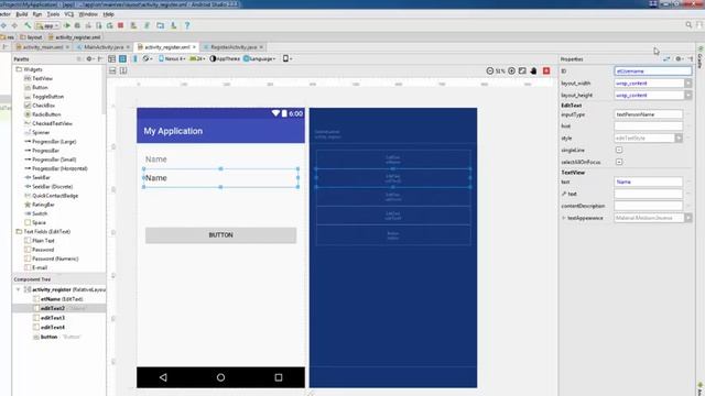 Android Studio Tutorial for Beginners In HINDI Part 8 - Register UI Design For App смотреть онлайн