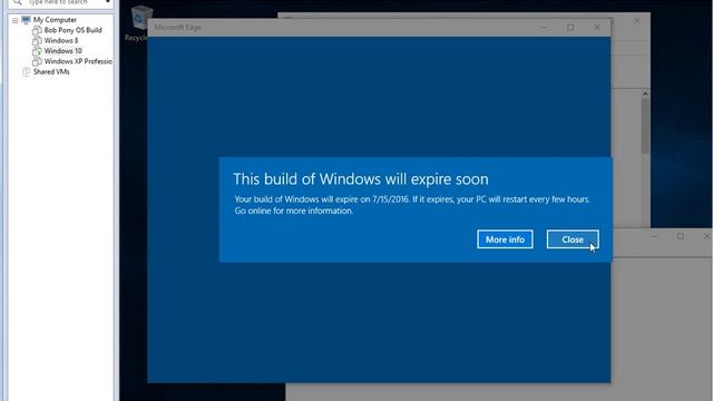 Windows 10 RS1 Beta 1 Expires at 15/07/2016! 1 day left... смотреть онлайн
