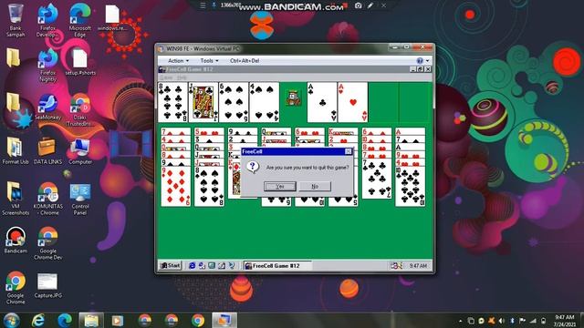 Playing Freecell on Windows 98 With 16 Colors смотреть онлайн