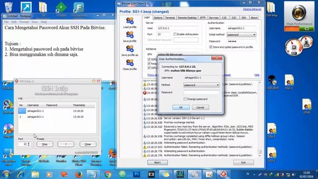 Cara Mengetahui Password Akun SSH Pada Bitvise. смотреть онлайн