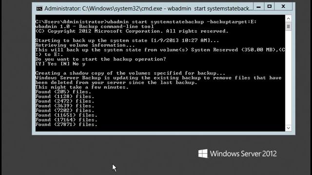 system state backup perform by command in windows server 2012 Part 1 смотреть онлайн