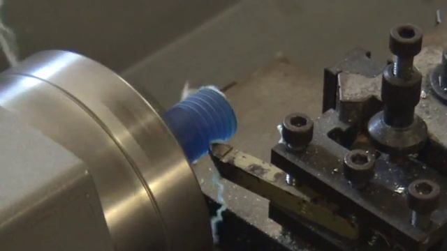 emco lathe PC 5 cutting 5/8 11 thread with LinuxCNC смотреть онлайн