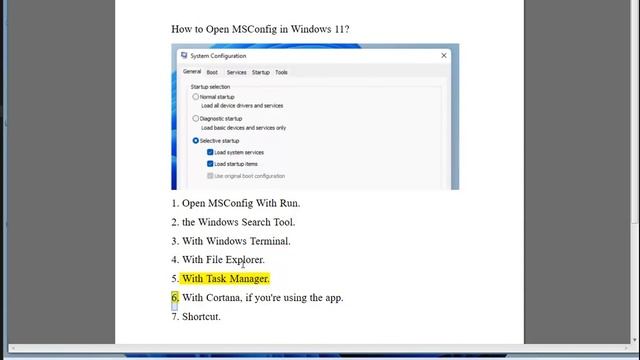 Open MSConfig in Windows 11 смотреть онлайн