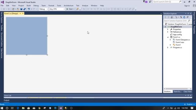 How to Drag border less Winform Application C# Without Code смотреть онлайн