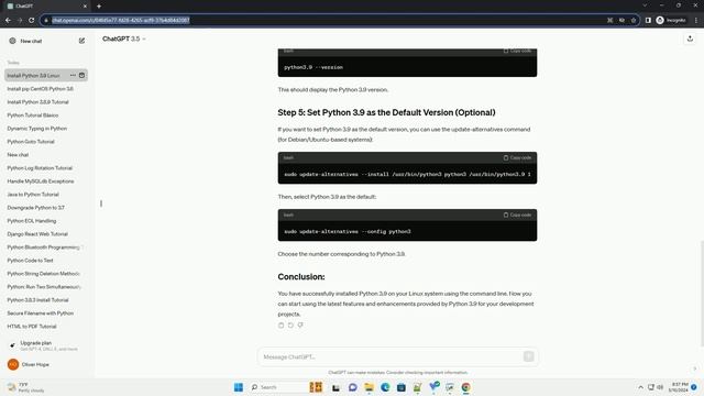 install python 3 9 linux command line смотреть онлайн