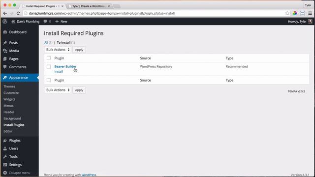 7 - Install Beaver Builder in Tesseract On WordPress смотреть онлайн