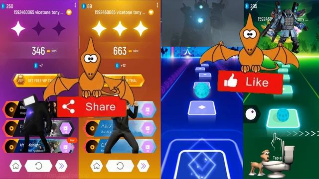 🎶 Who Will Win? TV MAN🆚CAMERAMAN🆚Skibidi Toilet🆚TITAN CAMERAMAN - Tiles Hop EDM Rush Gameplay. смотреть онлайн
