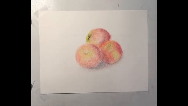 Three Apples Still Life in Soft Pastels смотреть онлайн