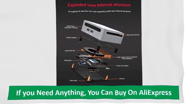 GenMachine New AMD Ryzen 5 5600H Mini PC Windows 10/11 3.3GHz Up to 4.2GHz 2*DDR4 Max Support смотреть онлайн