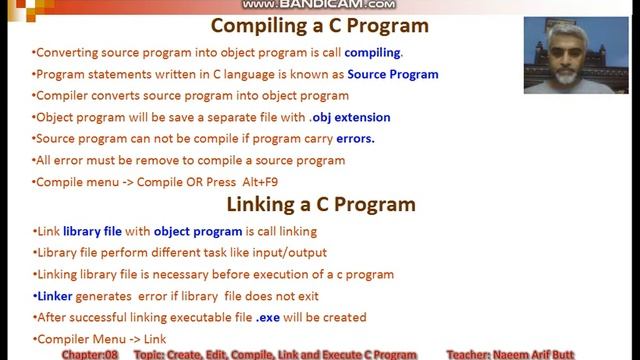 ICS Part-2 Chapter 8 Topic Create, Compile, Link, Execute C program Part-2/4 смотреть онлайн