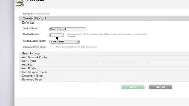 Scan Center—Creating a shortcut for administrators смотреть онлайн