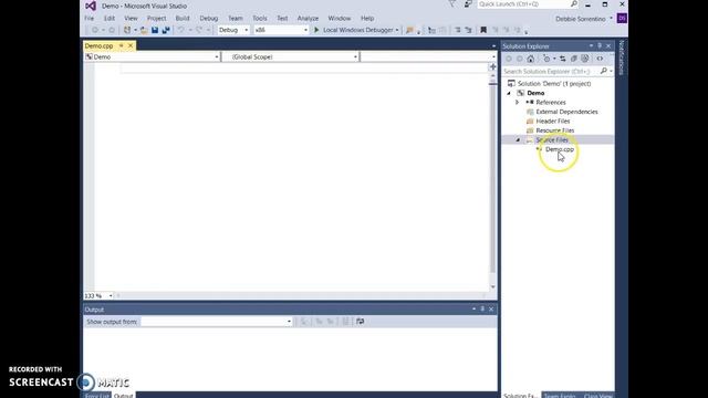 Creating and Running a C++ Program in Visual Studio 2015 смотреть онлайн