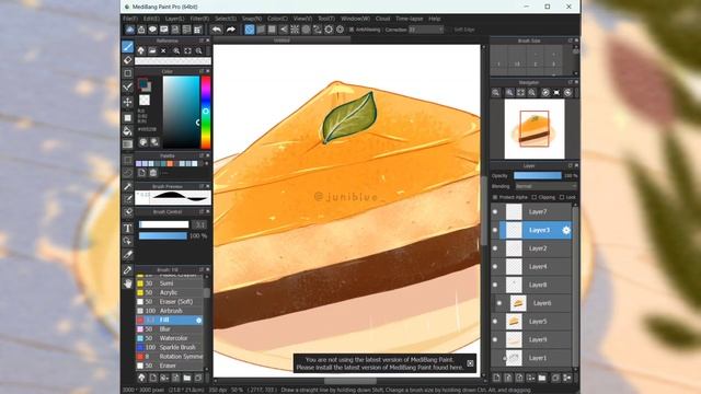 ORANGE PUDDING | digital painting with medibang paint pro | FOOD ILLUSTRATION смотреть онлайн