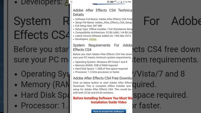 download after effects cs4 in win 7 32bit /64bit 2gb ram смотреть онлайн