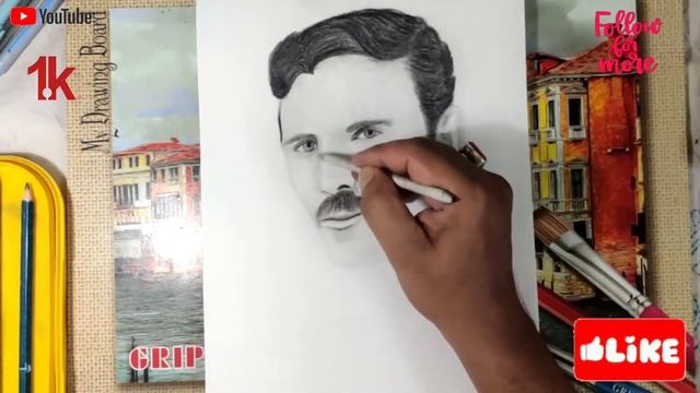 Howtodraw||The great Sir Nikola Tesla ||#howtodraw #viral #art #sketch #pencil #viralyoutubevideo смотреть онлайн