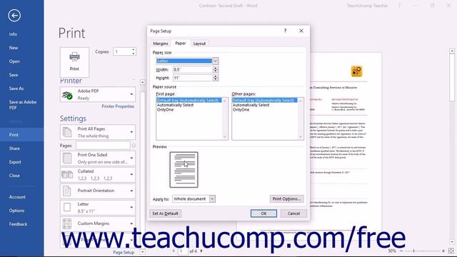 Microsoft Word 2016 Training for Lawyers: Printing on Legal Paper, Tutorial смотреть онлайн