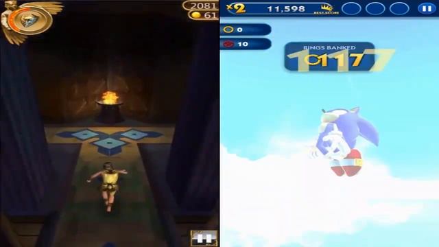 Running Lost Castle vs Sonic Dash смотреть онлайн