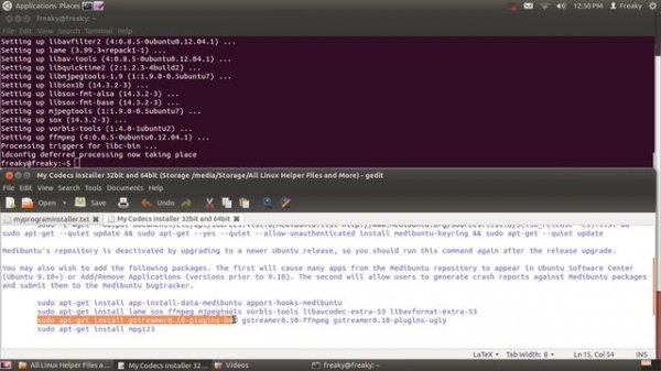 How to install Codecs into Ubuntu and Debian Based Systems
