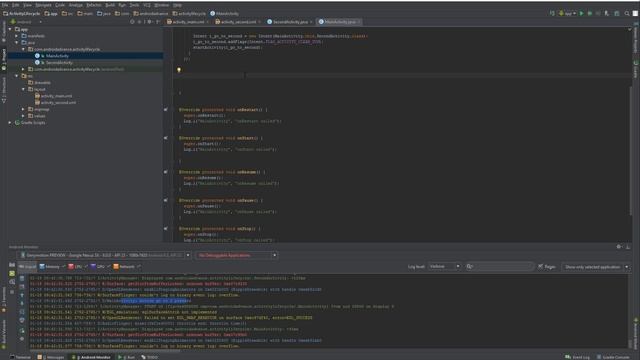 Android Tutorial #5 Activity life cycle and logging. смотреть онлайн