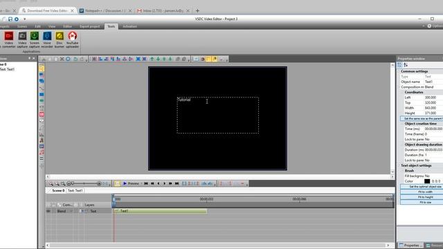 VSDC Free Video Editor/Screen Recorder - Add line, Text смотреть онлайн
