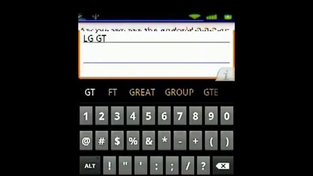 LG GT540 Running Android 2.3.2@825MHZ смотреть онлайн