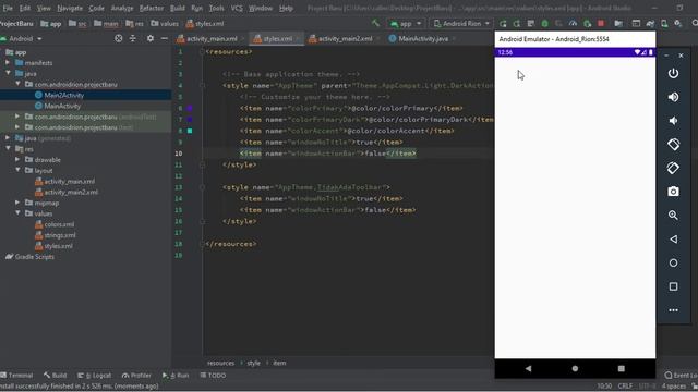 Cara Menghilangkan Toolbar dan Statusbar di Android Studio смотреть онлайн