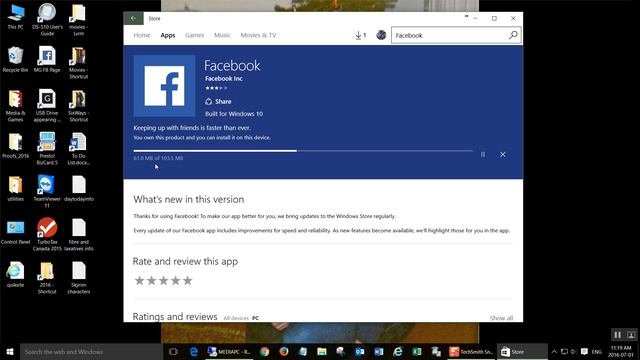 How to Install the Windows 10 Facebook App and pin to taskbar смотреть онлайн