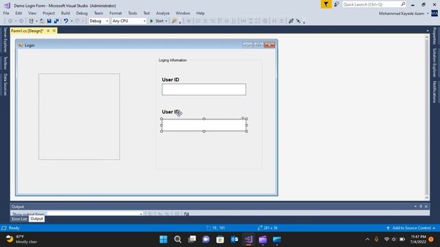 Visual Studio | Windows Application | Login Form смотреть онлайн
