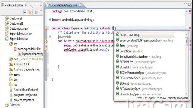 Android Tutorial working with ExpendableListView 1 смотреть онлайн