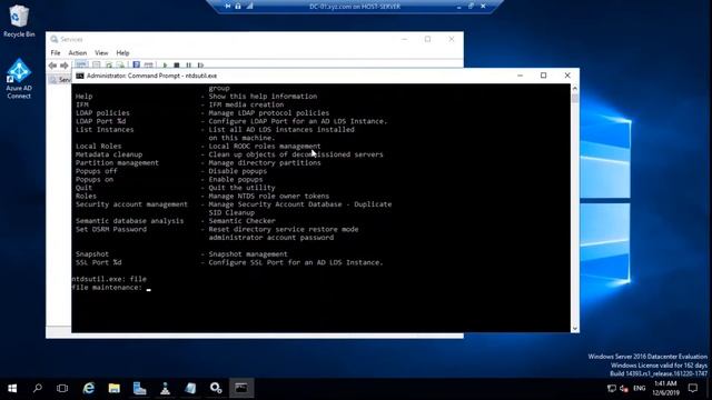 Windows Server 2016 da Active Directory verilənlər bazasının oflayn defreqmentasiya edilməsi смотреть онлайн